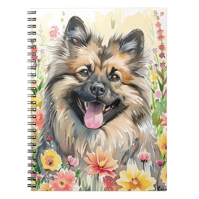 Keeshond Watercolor Journal (Front)