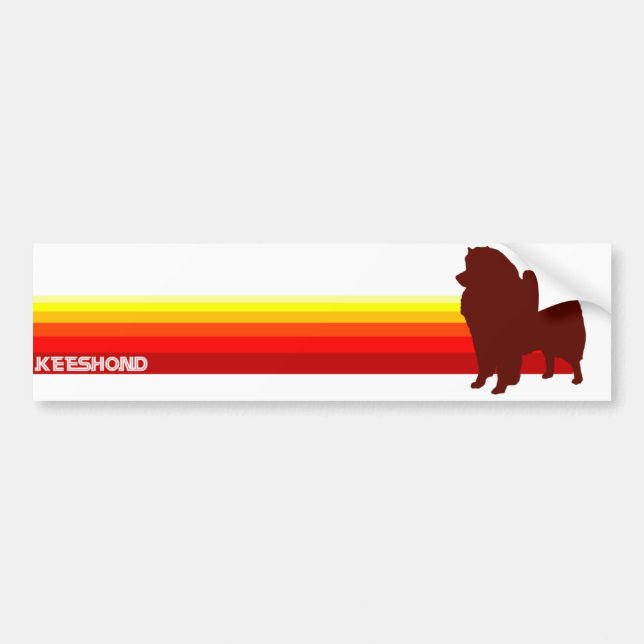 Keeshond With Stripes Bumper Sticker (Front)