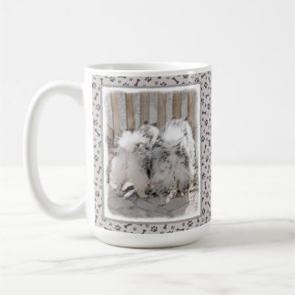 Keeshonds at the Gate Painting - Original Dog Art Coffee Mug