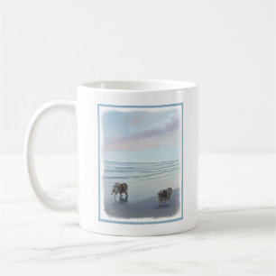 Keeshonds at the Seashore Painting Dog Art Coffee Mug