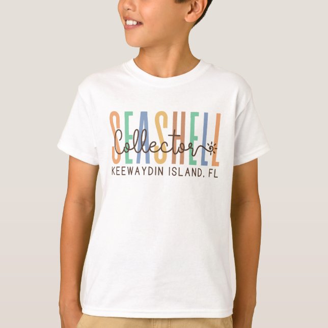 Keewaydin Island Florida (Seashell Collector) T-Shirt (Front)