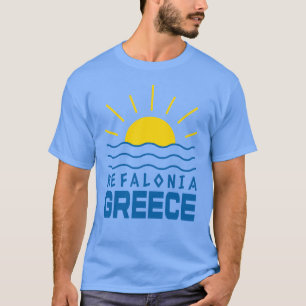 Kefalonia Greece Sunshine And Sea Men's Blue T-Shirt