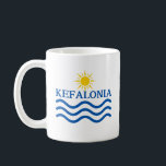 KEFALONIA Sun Waves Coffee Mug<br><div class="desc">Blue Text Kefalonia. Sun Waves Design. Double Sided Print.</div>