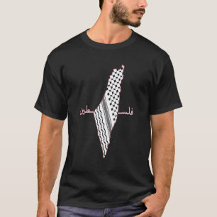 Keffiyeh Palestine Map Arabic Scarf Shemagh Palest T-Shirt