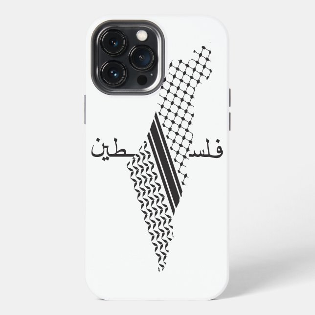 Keffiyeh Palestine Pattern Map iPhone Case (Back)