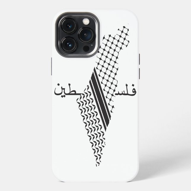 Keffiyeh Palestine Pattern Map iPhone Case (Back)