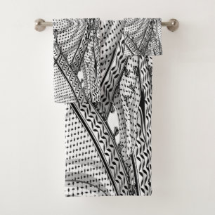 Keffiyeh Palestinian Scarf Traditional Fabric Bath Towel Set