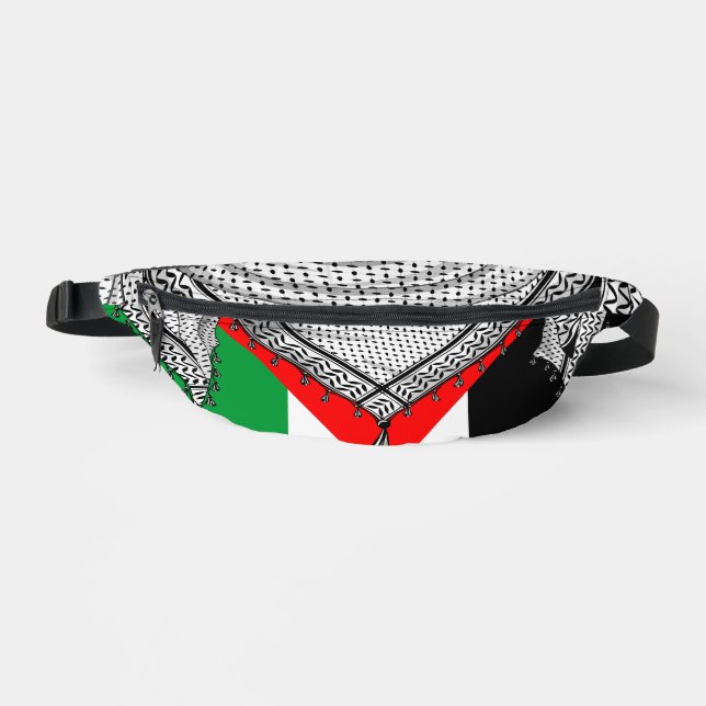 Keffiyeh Palestinian Scarf Traditional Fabric Bum Bags (Front)