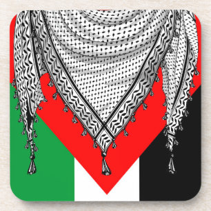Keffiyeh Palestinian Scarf Traditional Fabric Coaster