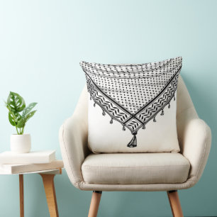 Keffiyeh Palestinian Scarf Traditional Fabric Cushion