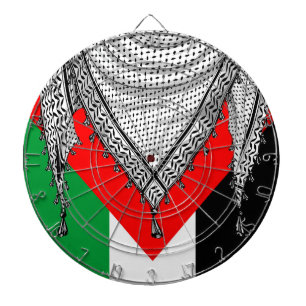 Keffiyeh Palestinian Scarf Traditional Fabric Dartboard