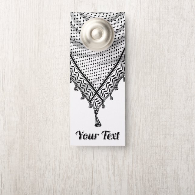Keffiyeh Palestinian Scarf Traditional Fabric Door Hanger (On Knob)