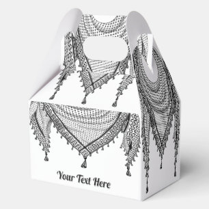 Keffiyeh Palestinian Scarf Traditional Fabric Favour Box