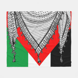Keffiyeh Palestinian Scarf Traditional Fabric Fleece Blanket