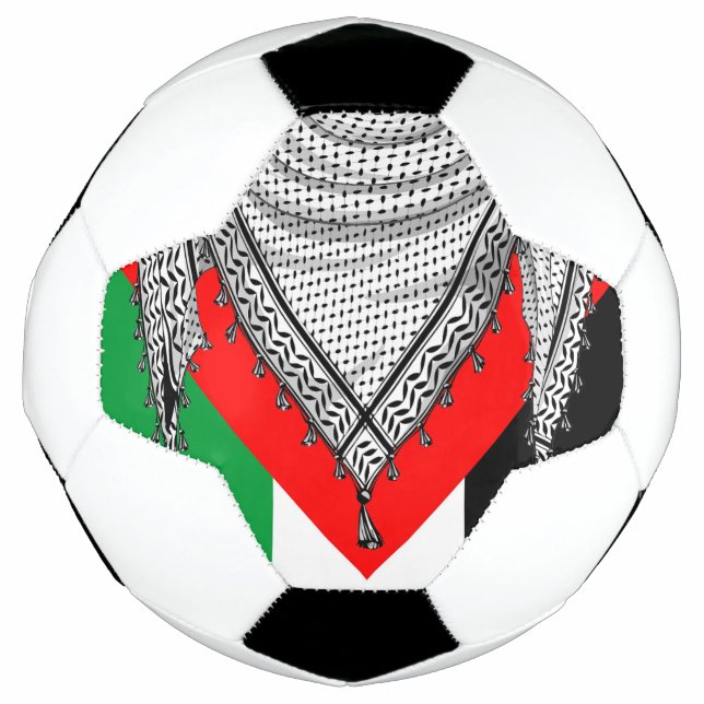 Keffiyeh Palestinian Scarf Traditional Fabric Football (Front)