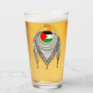 Keffiyeh Palestinian Scarf Traditional Fabric Glass