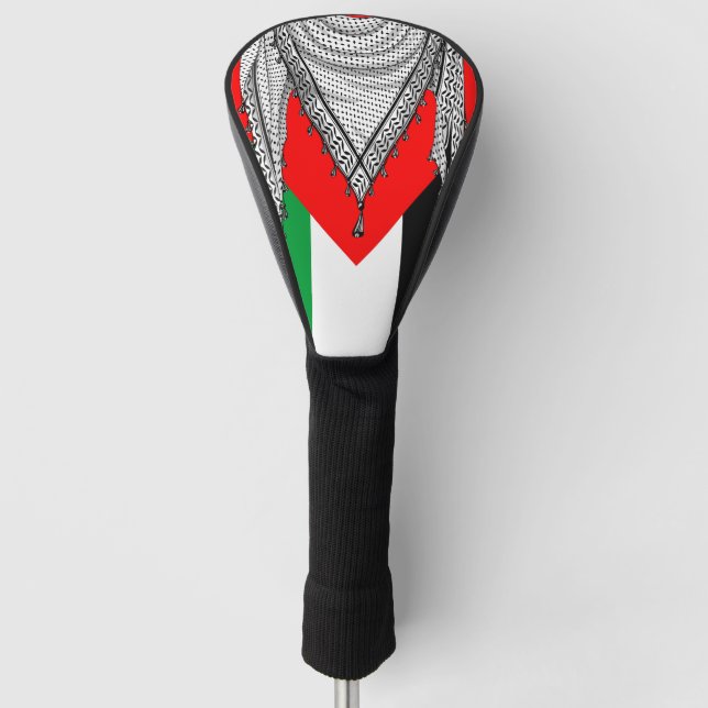 Keffiyeh Palestinian Scarf Traditional Fabric Golf Head Cover (Front)