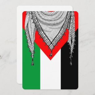 Keffiyeh Palestinian Scarf Traditional Fabric Invitation