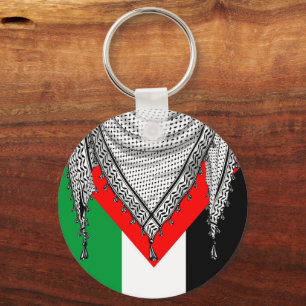 Keffiyeh Palestinian Scarf Traditional Fabric Key Ring