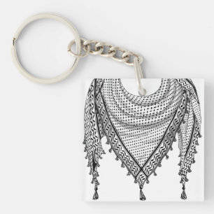 Keffiyeh Palestinian Scarf Traditional Fabric Key Ring