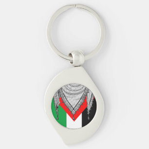 Keffiyeh Palestinian Scarf Traditional Fabric Key Ring