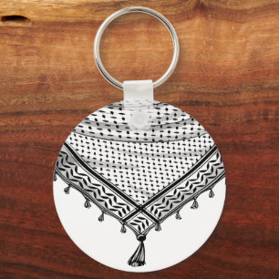 Keffiyeh Palestinian Scarf Traditional Fabric Key Ring