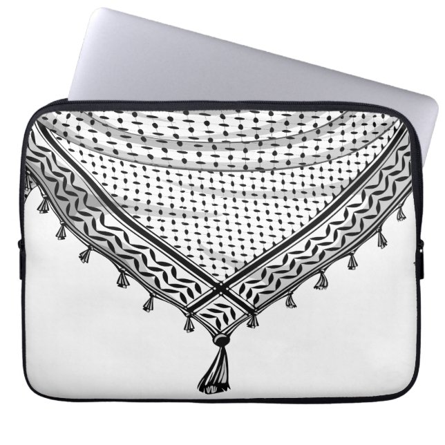 Keffiyeh Palestinian Scarf Traditional Fabric Laptop Sleeve (Front)