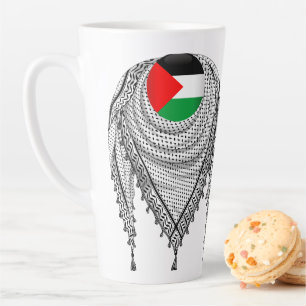 Keffiyeh Palestinian Scarf Traditional Fabric Latte Mug