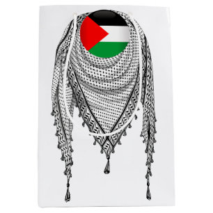 Keffiyeh Palestinian Scarf Traditional Fabric Medium Gift Bag