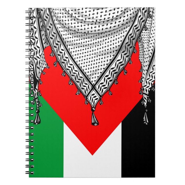 Keffiyeh Palestinian Scarf Traditional Fabric Notebook (Front)