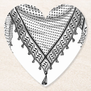 Keffiyeh Palestinian Scarf Traditional Fabric Paper Coaster