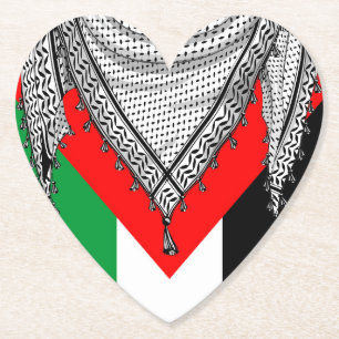 Keffiyeh Palestinian Scarf Traditional Fabric Paper Coaster