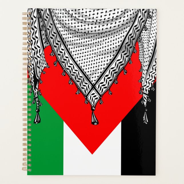 Keffiyeh Palestinian Scarf Traditional Fabric Planner (Front)