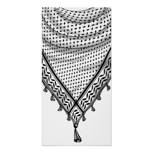 Keffiyeh Palestinian Scarf Traditional Fabric Poster (Front)