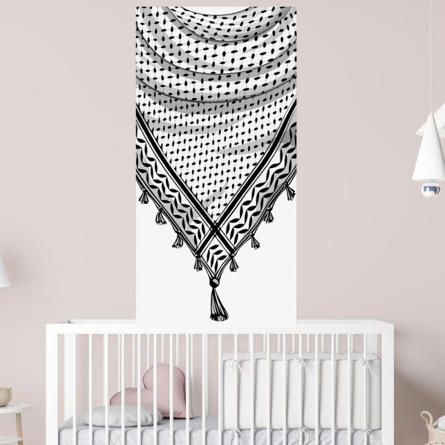 Keffiyeh Palestinian Scarf Traditional Fabric Poster (Nursery 2)