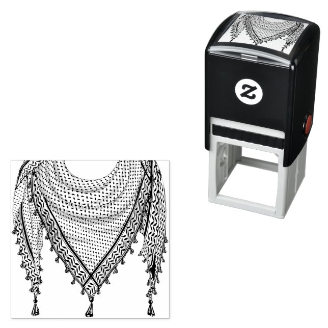 Keffiyeh Palestinian Scarf Traditional Fabric Self-inking Stamp (In Situ)