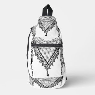 Keffiyeh Palestinian Scarf Traditional Fabric Sling Bag