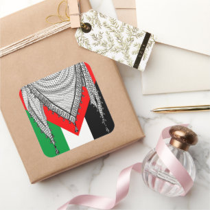Keffiyeh Palestinian Scarf Traditional Fabric Square Sticker