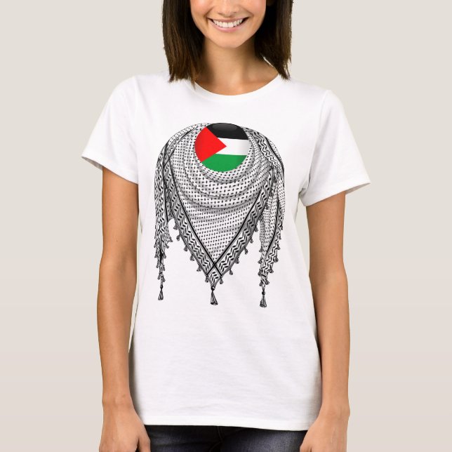 Keffiyeh Palestinian Scarf Traditional Fabric T-Shirt (Front)