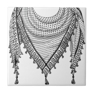 Keffiyeh Palestinian Scarf Traditional Fabric Tile