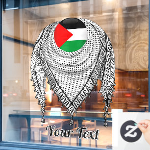 Keffiyeh Palestinian Scarf Traditional Fabric Window Cling