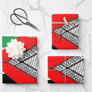 Keffiyeh Palestinian Scarf Traditional Fabric Wrapping Paper Sheet