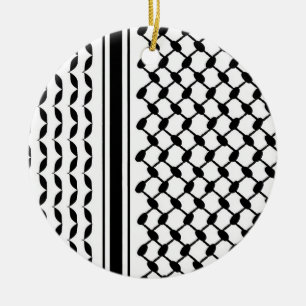 Keffiyeh Print  Ceramic Tree Decoration