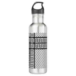 Keffiyeh Symbol of Palestine Resistance Pattern 710 Ml Water Bottle