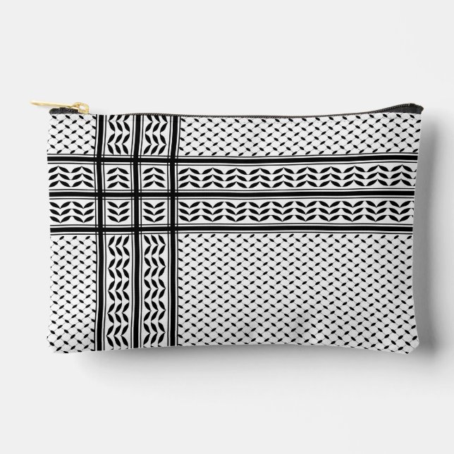 Keffiyeh Symbol of Palestine Resistance Pattern Accessory Pouch (Front)