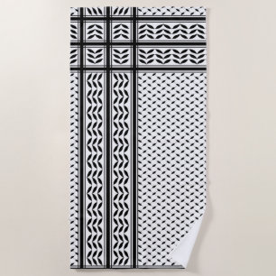Keffiyeh Symbol of Palestine Resistance Pattern Beach Towel