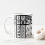 Keffiyeh Symbol of Palestine Resistance Pattern Coffee Mug<br><div class="desc">Fast forward to the 1960s and the rise of the Palestinian resistance movement,  the prominent Palestinian politician,  Yasser Arafat,  further solidified this meaning behind the keffiyeh. The keffiyeh became Arafat’s personal trademark as he draped it over his right shoulder to resemble the pre-1948 map of Palestine.</div>