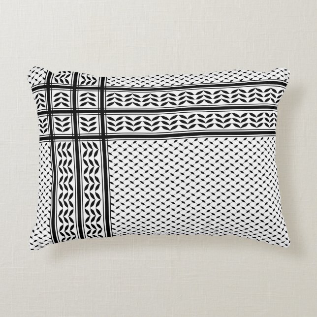 Keffiyeh Symbol of Palestine Resistance Pattern Decorative Cushion (Front)