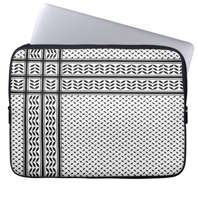 Keffiyeh Symbol of Palestine Resistance Pattern Laptop Sleeve (Front)