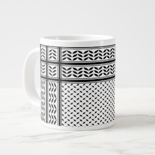 Keffiyeh Symbol of Palestine Resistance Pattern Large Coffee Mug